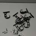 TOKPLNU Ceiling Curtain Rod Holders, Heavy Duty Curtain Rod Bracket 8 Pack, Aluminum Alloy, Black Ceiling Curtain Rods Hooks Hangers Fit for 1 Inch Drapery Rods