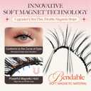 LASHVIEW Upgrade Magnetic Eyelashes with Applicator Reusable Soft Magnetic Eyelashes Natural Look No Glue Needed Lashes Kit Easy to Wear and Remove(A02)