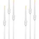 6Pcs Clear Candle Holders Centerpieces for Table, 8.3in/10.2in/12.2in Acrylic Tall Taper Candle Holder, Candlestick Holder Sets for Wedding Christmas Party Event Home Decorations