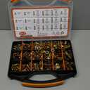 612pcs Heavy Duty SAE Grade 8 Bolts and Nuts Kit, 1/4-20,5/16-18,3/8-16,1/2-13 Bolt Assortment Kit Including Nuts Washers, Yellow Zinc Plated