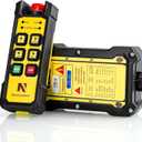 NEWTRY Wireless Crane Remote, 12V 6 Button Industrial Crane Controller Hoist Truck Remote 984FT Electric Lift Switch with Indicator System