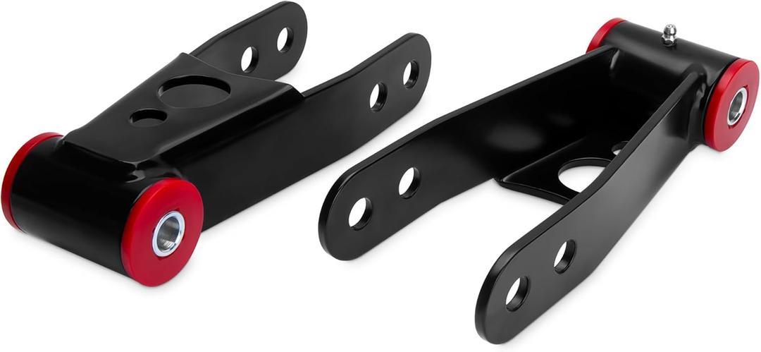 KSP Drop Shackles for Silverado 1500 1999-2019, 2" Rear Lowering Shackle Kits Compatible with Chevy Silverado GMC Sierra 1500, 1" Adjustable Suspension Lowering drop Kits for 6 Lug Truck 2WD 4WD