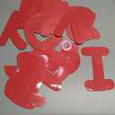 Red 4-Inch Casual Uppercase Ready Letters®, Pack of 2