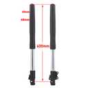 Front Inverted 630MM Fork 45MM/48MM with Shock Protector Cover for Chinese Dirt Pit Bike CRF KLX (Black Red-12mm Alxe)