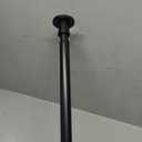BRIOFOX Industrial Shower Curtain Rod - Never Rust Non-Slip 43-72 Inch Stainless Steel, Matte Black
