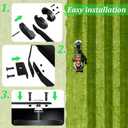 Lawn Mower Striping Roller Set, Heavy Duty Stainless Steel Lawn Striper, Adjustable Self-Install Lawn Striping Tool with Large Weight Fill Port, Suitable for Gas & Electric Push Lawn Mowers