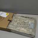 Spsyrine Serving Tray with Handles, Plastic Decorative Tray for Coffee Table, Living Room, Home Decor, 3040C