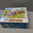MORECOLL Train Set for Toddlers w/Steam, Music & Lights - First Choo Choo Train for Toddlers, Electric Train Set for Kids, Magnetic Train Toys, Christmas Birthday Gifts for Boys Girls