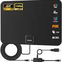 TV Antenna Indoor, Digital Amplified Indoor HDTV Antenna, 1080p VHF UHF Television Local Channels Detachable Signal Amplifier and 16.5ft Long Coax Cable