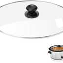Oval Glass Crock Pot Lid 7 Quart Replacement for Lid Crock Pot Slow Cooker SCV700SS and for Hamilton Beach Slow Cooker Lids Replacement Oval 7 Quart 33474G, SCV700, SCV700SS, SCV700-KC