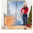 SmoothNovelty Clear Magnetic Thermal Insulated Door Curtain Transparent Magnet Patio Door Cover Auto Closer Keep Warm in Winter Windproof Insulated Self Sealing for Room Home Kitchen(48 x 80 Inch)