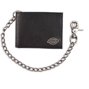 Dickies Men's RFID Everyday Leather Bifold Chain Wallet Black