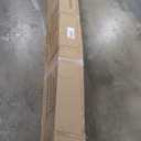 SmartStandard 34 x 84 inch White Sliding MDF Barn Door with 6FT Black Sliding Door Hardware Kit & Handle, Pre-Drilled Ready to Assemble, Waterproof PVC Coating, H-Frame