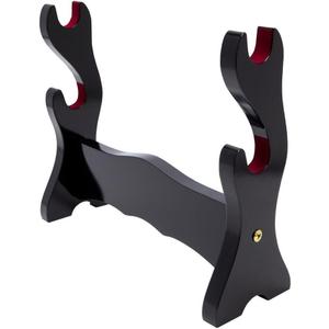 Shadow Cutlery SH9020 Double Sword Stand - Premium Piano Black Finish W/Red Felt
