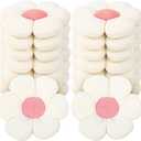 Beeveer 10 Pcs Cute Flower Pillow 15.75 Inch Flower Plush Throw Pillow Aesthetic Decorative Seating Cushion for Spring Back to School First Day of School Sofa Couch Bed Decor(Monochrome,White)