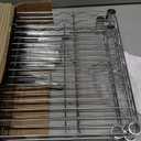 Simple Deluxe Heavy Duty 3-Shelf Shelving with Wheels, Adjustable Storage Units, Steel Organizer Wire Rack, 24.02L x 13.78W x 31.89H, Chrome, HKSHLF23133003CPC