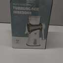 Rotary Cheese Grater Shredder 5-in-1 Tumbling Box Mandoline Vegetable Julienne Slicer Waffle Cutter Nut Chopper with Handle and Strong Suction Base (White)