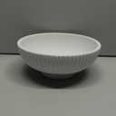 White Ceramic 8 Inch Small Decorative Bowl Fruit Bowl for Kitchen Counter Modern Pedestal Footed Centerpiece Bowl for Coffee Table & Home Decor Fall Catch-All Bowl for Key, Candy