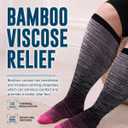 Doctor's Select 3 Pairs Plus Size Compression Socks Wide Calf | Bamboo Viscose Knee High Socks for Circulation Support | Wide Compression Socks (4X-Large)