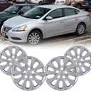 16 inch Hubcaps Fits for 2013-2019 Nissan Sentra & 2011-2025 Nissan Leaf (Set of 4), Wheel Covers for 13-19 Sentra,11-25 Leaf Models Wheel Rim Hubcap Replacement - Silver
