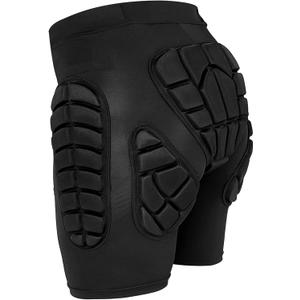 TOMSHOO 3D Hip Protective Snowboard Butt Pads Impact Shorts Tailbone Protection Crash Pants for Skiing Skateboarding, Men Women