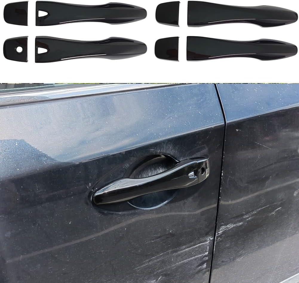 Door Handle Cover Compatible for 2013 2014 2015 2016 2017 2018 Nissan Altima Accessories (Glossy Black with Smart Keyhole)