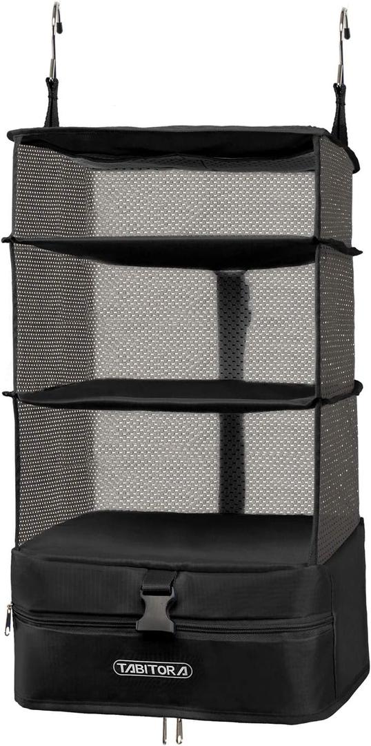 TABITORA Portable Hanging Travel Shelves Bag Packing Cube Organizer Suitcase Storage Large Capacity
