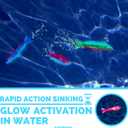 Swimline Original 3-Pack Diving Toys LED Light-Up Glowing Fun Torpedo Turbos Catch The Fish Retrieval Game for Swimming Pool & Bath Tub for Kids Multi Color Flashing Underwater Dive Practice Learn