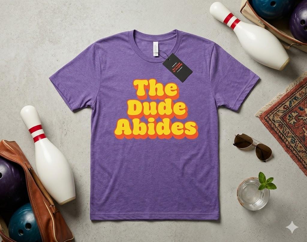 The Dude Abides Soft Purple Size XL