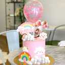 LaVenty Pink On Cloud 9 Cake Decoration On Cloud 9 Birthday Cake Topper 9th Birthday Cake Decoration 9th Bday Party Supplies Clouds Cake Toppers