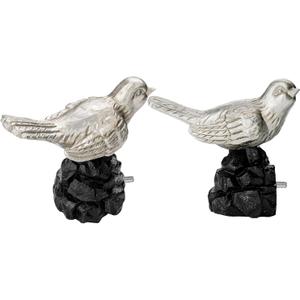 1 or 7/8 Inch Bird-Shaped Decorative Finials for Curtain Rods,Vintage Pewter Curtain Rod Ends Metal Curtain Rod Finials Ends Easy to Install Set of 2 Rod End