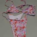 SOLY HUX Bathing Suit for Women Floral Print Tie Back Bikini Sets Two Piece Swimsuit (Small)