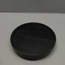 Round Decorative Tray Wood Bathroom Counter Organizer Farmhouse Kitchen Decor Wooden Riser for Soap Dish, Perfume, Candle, Sponge, 9" - Black