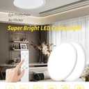 1Pack 20 Inch Remote Control Dimmable Large LED Flush Mount Ceiling Light Panel,40W 4350LM,2700K-6000K Adjustable Color,Ultra Thin Round White Ceiling Light Fixture for Hallway Kitchen Home Office