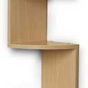 Danya B XF11035BH Large Decorative 5-Tier Corner Floating Wall Mount Display Shelving Unit - Beech Veneer