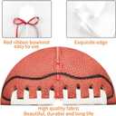 Football Christmas Tree Skirt 36 Inch Mat Funny Party Holiday Festive Decor Supplies for Home Occasion Ornament Decorations