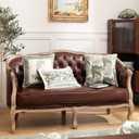 patdrea Decorative Square Throw Pillow Covers 18"X18",Velvet Soft Farmhouse Throw Covers,Floral Throw Pillow Case for Couch Sofa Bed Living Room