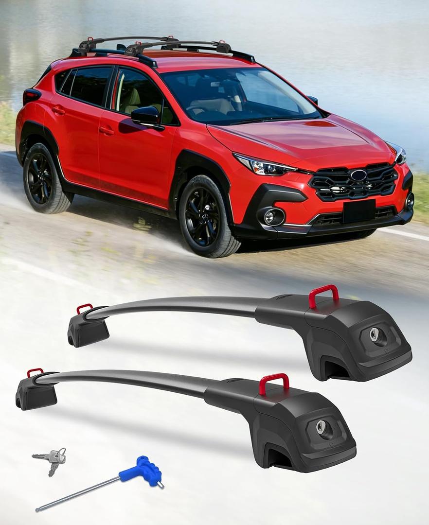 360lbs Roof Rack Cross Bars Compatible with Subaru Crosstrek 2024-2026 | Upgraded Aluminum Roof Rails Crossbar (Not for Wilderness)