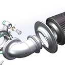 Big Sucker cone Air filter intake for harley air Cleaner Sportster Softail fatboy heritage dyna touring street road king Glide (Nake - Chromed, TypeB: Touring 01-07, Softail Dyna 99-15)