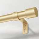Heavy Duty Curtain Rods for Windows 66 to 120 Inch, 1 Inch Gold Curtain Rod, Adjustable Decorative Long Curtain Rods with Easy Installation and Modern Design (A2,Gold,30"-120")