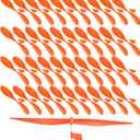 Libima 40 Pcs Plastic Propeller for STEM Activities Fold Resistant Propeller Blades with Rubber Band Hooks for Airplanes and Helicopters from Research Institution, 7.1 Inches(Orange)