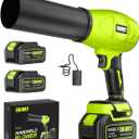 Leaf Blower Cordless with Battery and Charger, 980,000 RPM, Extended Nozzle, Lightweight Handheld Design,Blower for Lawn Care,Birthday Gifts for Men Dad Husband(Moss Green)