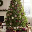 Soulchen 24 Pcs Christmas Balls Ornaments 3.15'' Vintage Hanging Christmas Tree Decor Ball Set for Xmas Tree Decorations Party Home (Dark Brown)