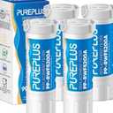 PUREPLUS XWF(NOT XWFE, NO Chips) Replacement for GE WR17X30702, GBE21, GDE21, GDE25, GFE24, GFE26, GNE21, GNE25, GNE27, GWE19, GYE18, CFE26 French Door & Side by Side Refrigerator Water Filter, 4Pack