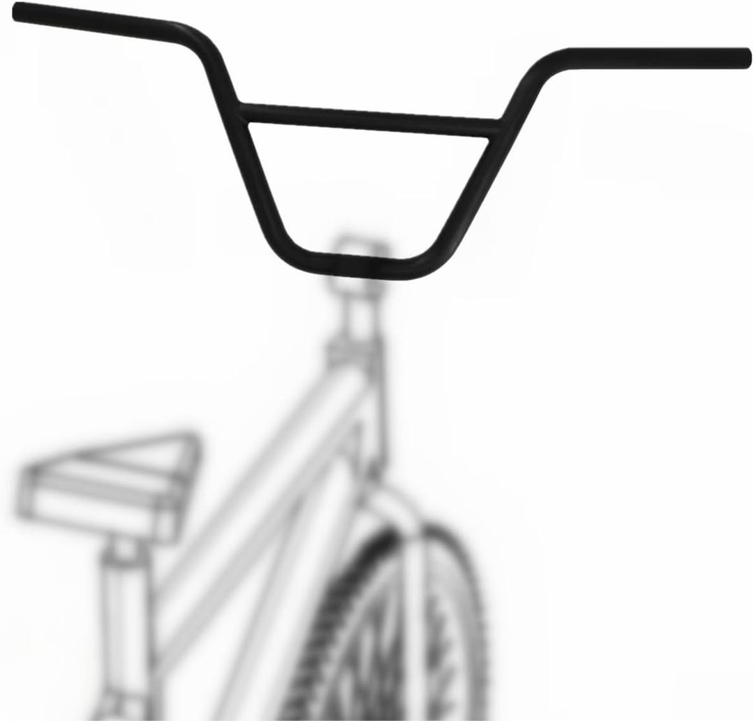 BMX Handlebar 22.2mm Bike Riser Handlebar, Length 680mm, Bicycle Handle Bars Aluminium Alloy Black
