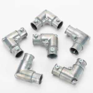 1/2 inch EMT Conduit Fittings Inside Corner Pull Elbow Zinc die-cast EMT to EMT 90 Degree Coupling Detachable Cover Set Screw(6PCS)