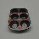 GoodCook Everyday Nonstick Steel Jumbo Texas Muffin Pan, 6-cup, Gray