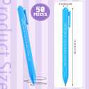 Cholemy 50 Pcs Bible Verse Pens Christian Gifts Bulk, Christian Pens for Women Inspirational Quotes Writing Tool Retractable Black Ink Religious Ballpoint for Women Men School Office(Bright)