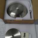 Portable LED Mushroom Table Lamp, Cordless Desk Night Light with 5200mAh Rechargeable Battery, Stepless Dimming Small Lamp with 3 Colors and Brightness Control for Bedroom/Bar/Coffee shop (Silver)