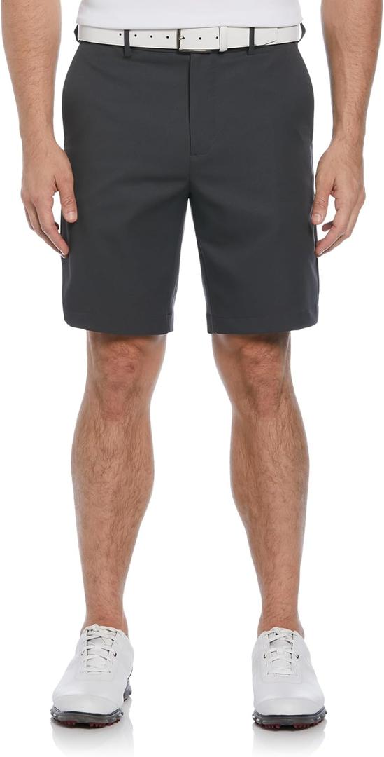 PGA Tour Men's 9" Golf Shorts with Expandable Waistband, Flat Front, Moisture-Wicking, Sun Protection, Stretch, Lightweight (Asphalt,34)